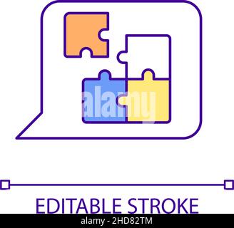 Coping mechanism for mental health RGB color icon Stock Vector