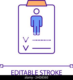 Regular health checkup RGB color icon Stock Vector