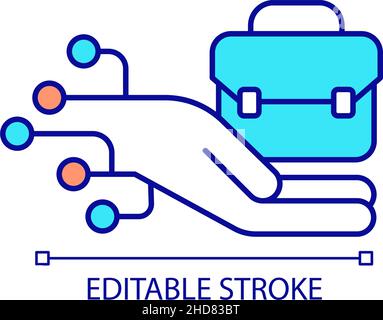 Corporate computer repair service RGB color icon Stock Vector
