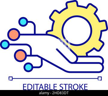 Provide device repair service RGB color icon Stock Vector