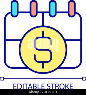 Subscription fee RGB color icon Stock Vector Image & Art - Alamy