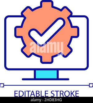 Correct computer settings RGB color icon Stock Vector