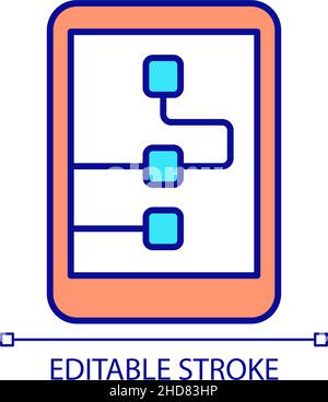 Tablet software RGB color icon Stock Vector