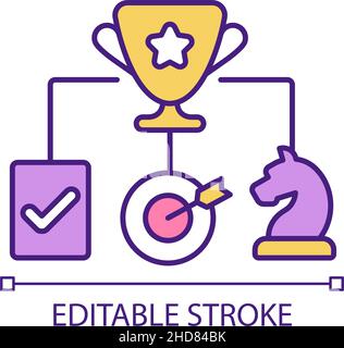 Advertising campaign strategy RGB color icon Stock Vector