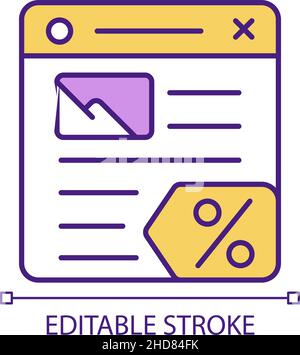 Discount offer for customers RGB color icon Stock Vector