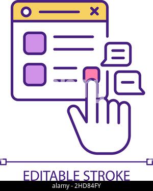 Customer support live chat RGB color icon Stock Vector