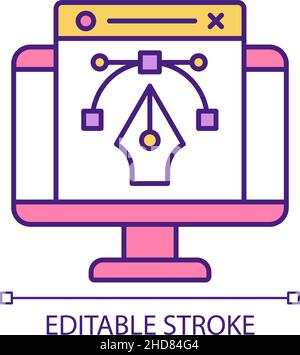 Graphic designer RGB color icon Stock Vector