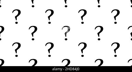 Seamless question mark icon pattern, repeats vertically and horizontally Stock Vector