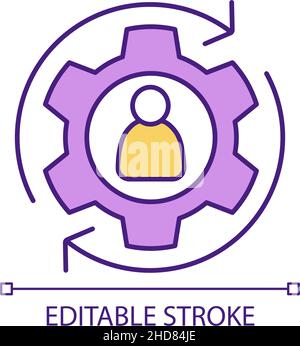 Personal advertisement setting RGB color icon Stock Vector