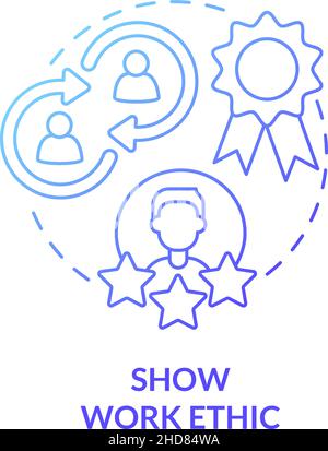 Customer service tips blue gradient concept icons set Stock Vector ...