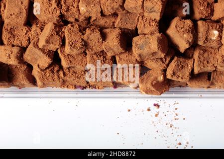Turkish delight with cocoa powder Stock Photo