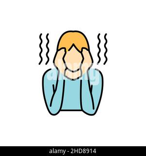 Weakness color line icon. Human diseases. Pictogram for web page, mobile app, promo. Stock Vector