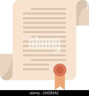 Judge papyrus icon. Flat illustration of judge papyrus vector icon isolated on white background Stock Vector