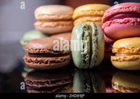 Colorful macaroons Stock Photo