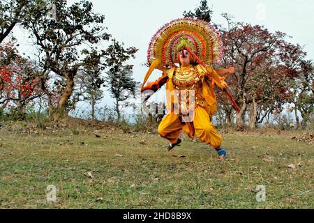 image of chhau dance programme at purulia Stock Photo