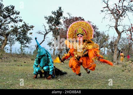 image of chhau dance programme at purulia Stock Photo