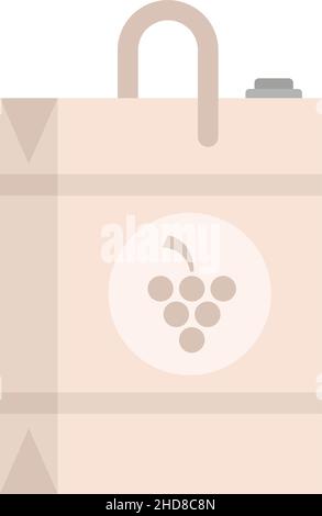 Wine package icon. Flat illustration of wine package vector icon isolated on white background Stock Vector