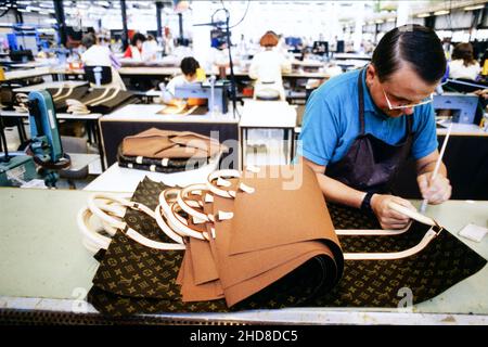 Archives 90ies: Louis Vuitton bags fabric, France Stock Photo - Alamy