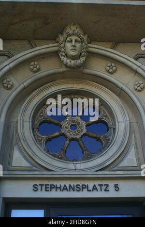 Hamburg, Germany - Stephansplatz 5, Alte Post nach Restaurierung, Details Stock Photo