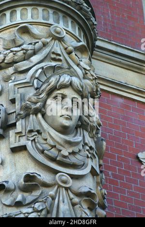 Hamburg, Germany - Stephansplatz 5, Alte Post nach Restaurierung, Details Stock Photo