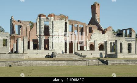 The ruins of Dungeness Mansion on Cumberland Island, Georgia, USA. Stock Photo