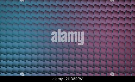 Abstract CGI motion graphics and animated background with squares. Abstract cubes are turning, 3d animation. Stock Photo