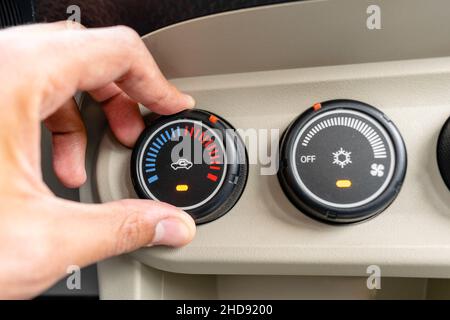 heater, air conditioner switching to warm Stock Photo