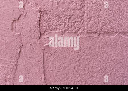 Abstract pink painted old brick wall textured background Stock Photo