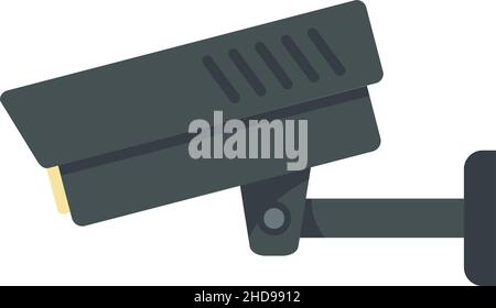 Prison security camera icon. Flat illustration of prison security camera vector icon isolated on white background Stock Vector