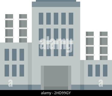 Recycle factory icon. Flat illustration of recycle factory vector icon isolated on white background Stock Vector