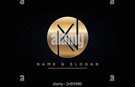 KN, NK Abstract Logo Monogram Stock Vector
