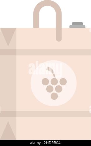 Wine package icon. Flat illustration of wine package vector icon isolated on white background Stock Vector