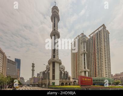 LANZHOU, CHINA - AUGUST 18, 2018: Xiguan mosque in Lanzhou, Gansu Province China Stock Photo