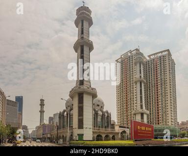 LANZHOU, CHINA - AUGUST 18, 2018: Xiguan mosque in Lanzhou, Gansu Province China Stock Photo