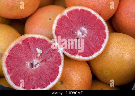 Close Up Grapefruit At Amsterdam The Netherlands 4-1-2021 Stock Photo