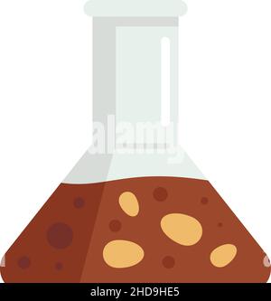 Seed farm flask icon. Flat illustration of seed farm flask vector icon isolated on white background Stock Vector
