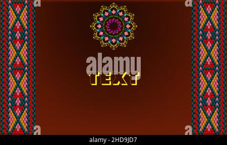 Frame for text with a divider and ornament in the Ararabian style. She draws attention to an important text. Stock Vector