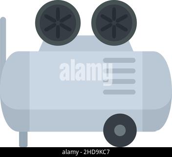 Airbrushing air compressor icon. Flat illustration of airbrushing air compressor vector icon isolated on white background Stock Vector