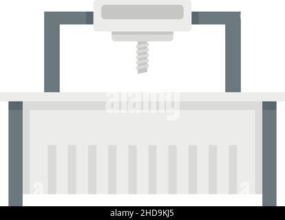Milling machine beam icon. Flat illustration of Milling machine beam vector icon isolated on white background Stock Vector