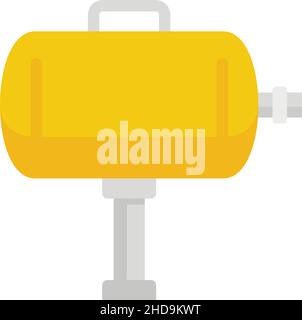 Tire fitting air compressor icon. Flat illustration of Tire fitting air compressor vector icon isolated on white background Stock Vector