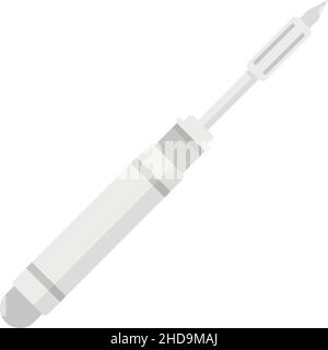 Soldering transistor icon. Flat illustration of soldering transistor vector icon isolated on white background Stock Vector