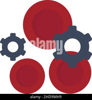 Blood nanotechnology icon. Flat illustration of blood nanotechnology vector icon isolated on white background Stock Vector