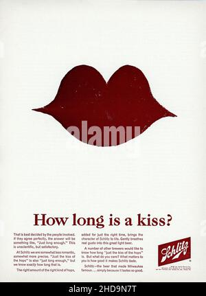 February 1965 issue of 'Playboy' Magazine Advert, USA Stock Photo