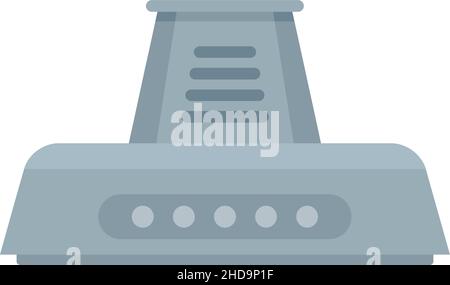 Electric kitchen ventilation icon. Flat illustration of electric kitchen ventilation vector icon isolated on white background Stock Vector