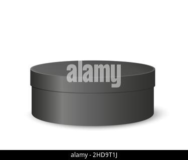 Plastic round container box package design illustration template Stock ...