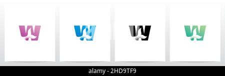 Fish Tail On Letter Logo Design W Stock Vector