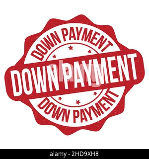 Down payment grunge rubber stamp on white background, vector illustration Stock Vector