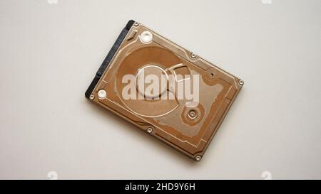 Close up of computer external hard drive on the table Stock Photo