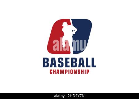 Letter O with Baseball Logo Design. Vector Design Template Elements for Sport Team or Corporate. Stock Vector