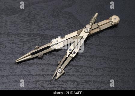 tools for drafting drawing, compass divider for engineer Stock Photo
